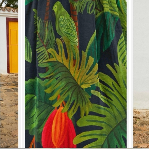 Farm Rio Cocoa Forest Maxi Dress Size Large NWT - Picture 8 of 13